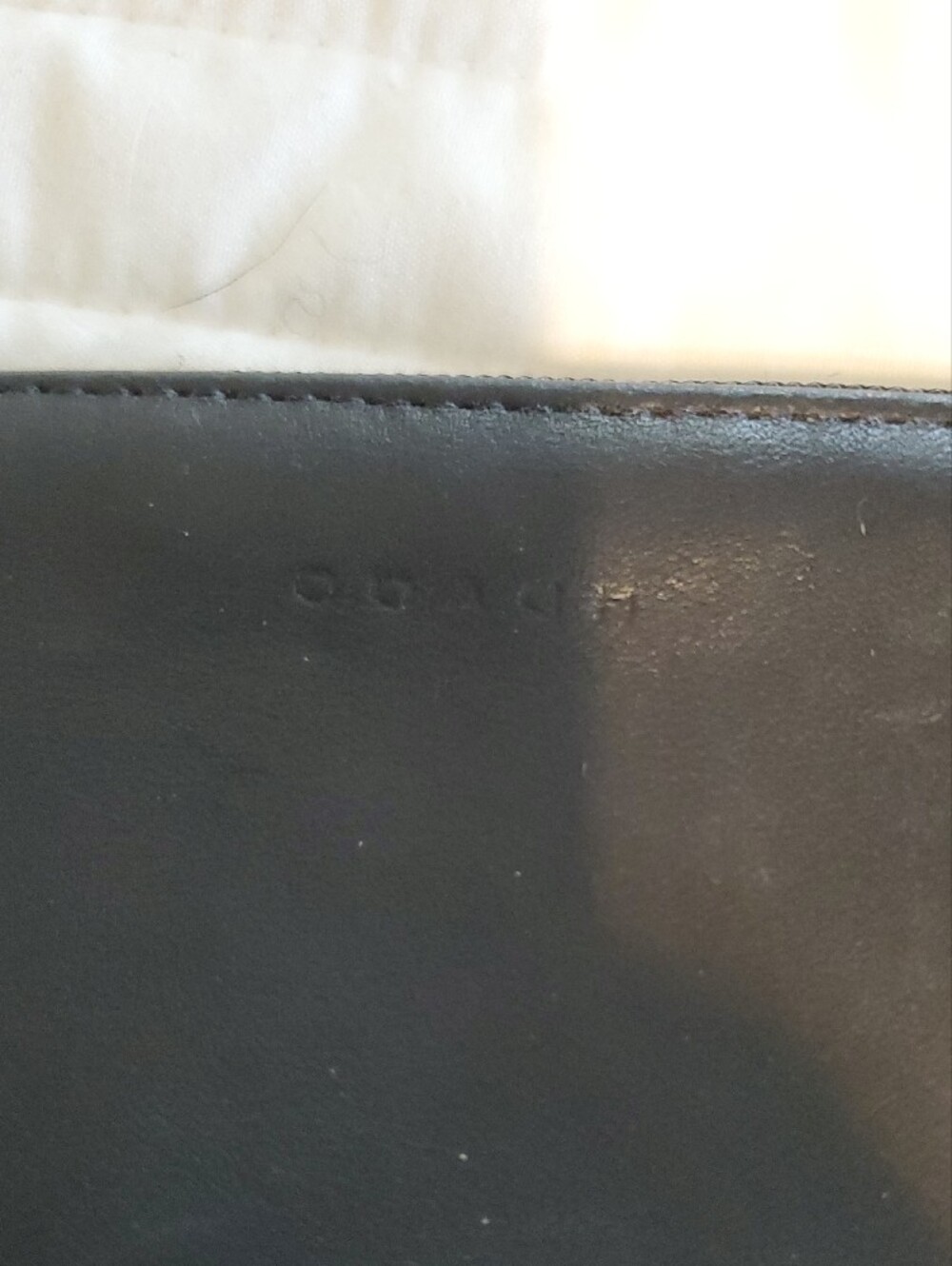 vintage Coach black leather skinny cosmetic case/utility pouch - Picture 2 of 11